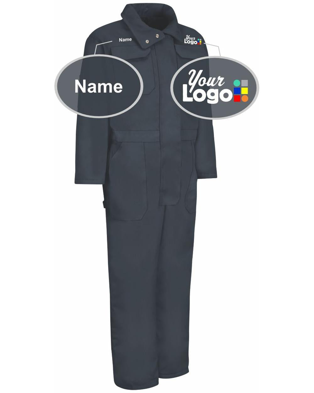 RedKap Duck Insulated Custom Coverall, color: Navy Duck