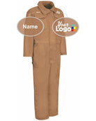 RedKap Duck Insulated Custom Coverall, color: Brown Duck