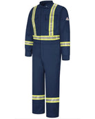 Bulwark CSA Compliant Flame Resistant Coverall, color: Navy