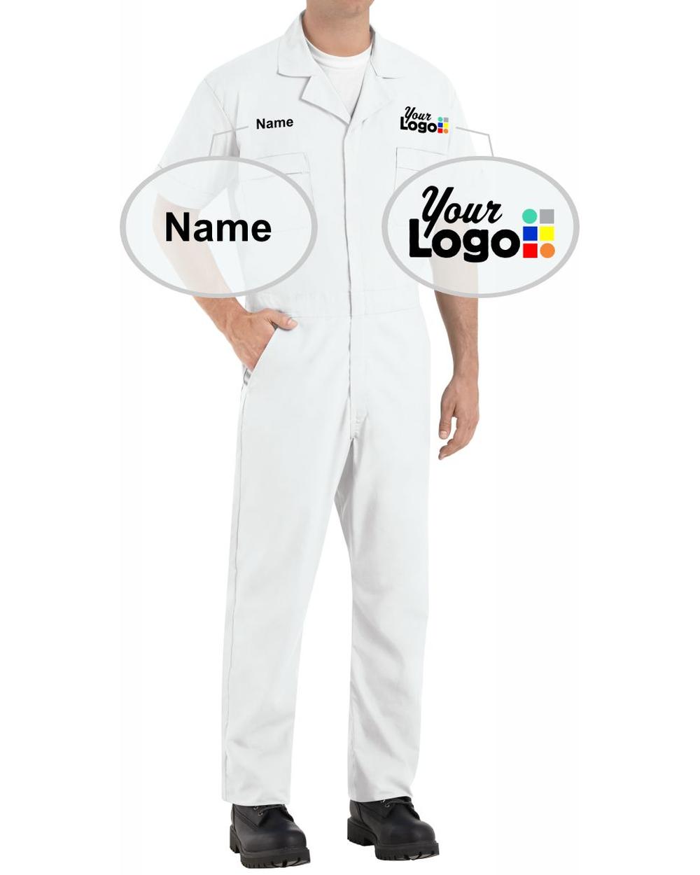 RedKap S/S Speedsuit Custom Coverall, color: White