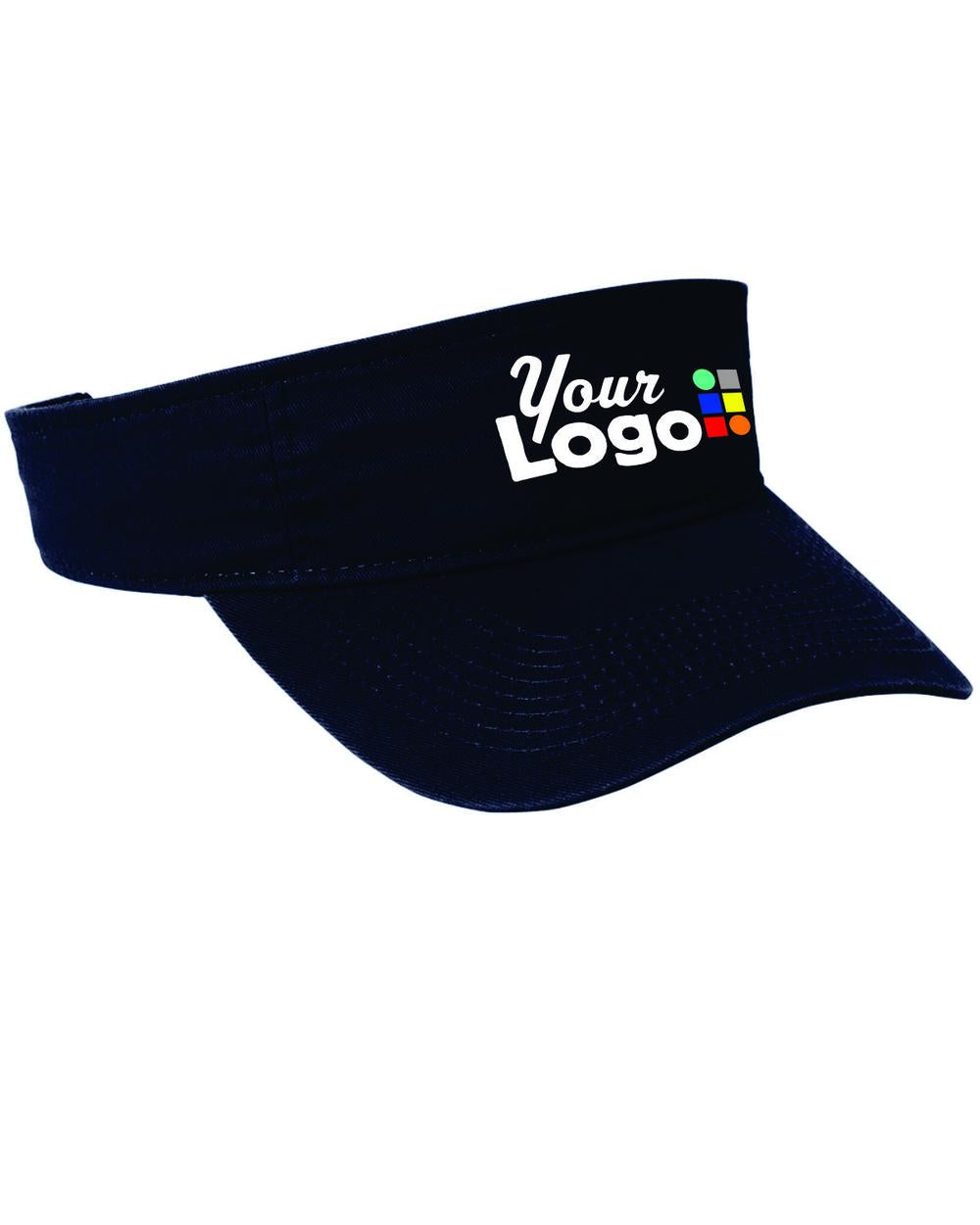 Port & Company Fashion Custom Visor, color: Navy