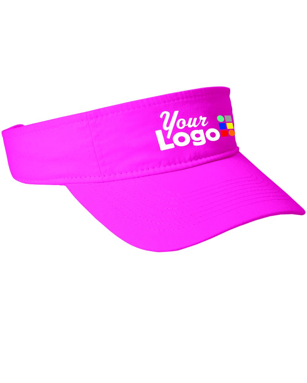 Port & Company Fashion Custom Visor, color: Neon Pink