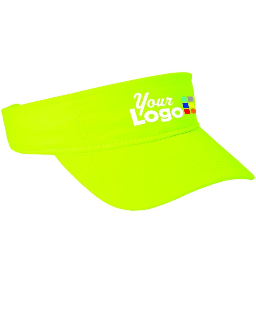 Port & Company Fashion Custom Visor, color: Neon Yellow