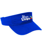 Port & Company Fashion Custom Visor, color: Royal