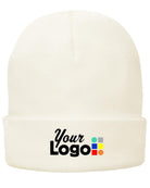 Port & Company Fleece-Lined Knit Custom Beanie, color: White