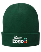 Port & Company Fleece-Lined Knit Custom Beanie, color: Athletic Green