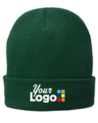 Port & Company Fleece-Lined Knit Custom Beanie, color: Athletic Green