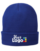 Port & Company Fleece-Lined Knit Custom Beanie, color: Athletic Royal