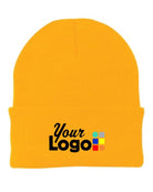 Port & Company Knit Custom Beanie, color: Athletic Gold