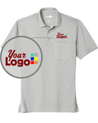 CornerStone S/S Industrial Snag-Proof Pique Pocket Custom Golf Shirt, color: Light Grey