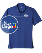 CornerStone S/S Industrial Snag-Proof Pique Pocket Custom Golf Shirt, color: Royal