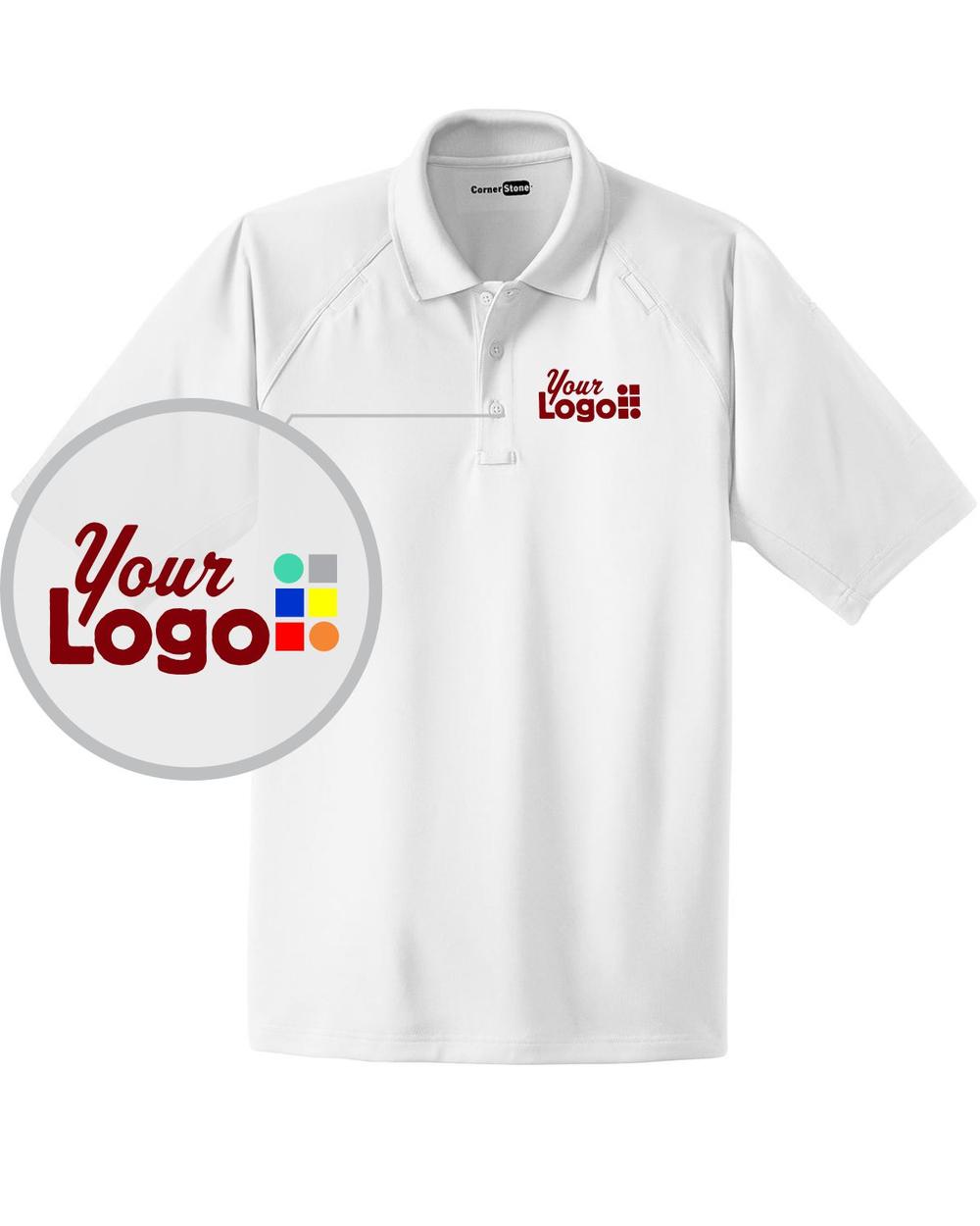 CornerStone S/S Select Snag-Proof Tactical Custom Golf Shirt, color: White