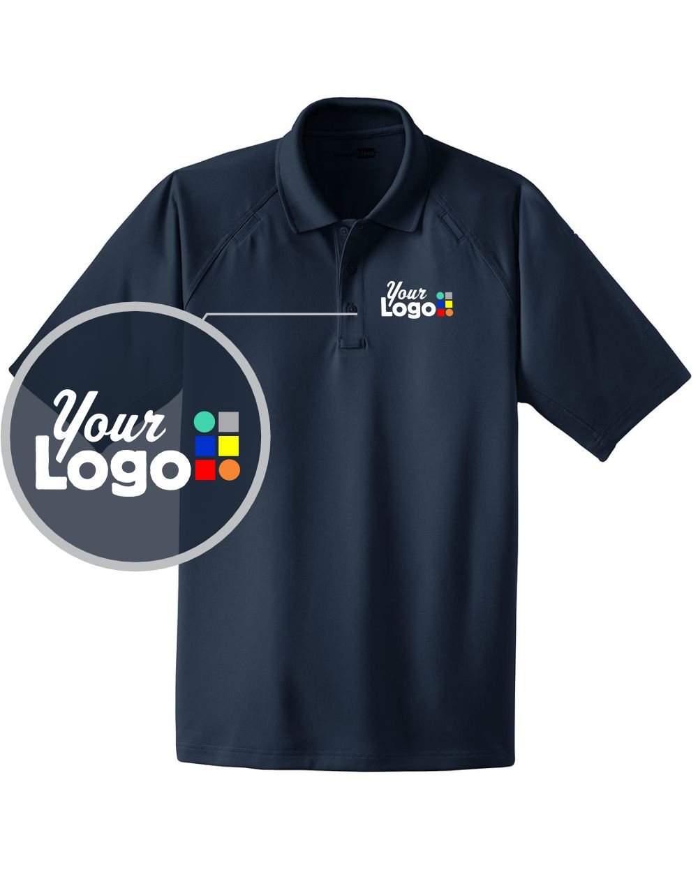 CornerStone S/S Select Snag-Proof Tactical Custom Golf Shirt, color: Dark Navy