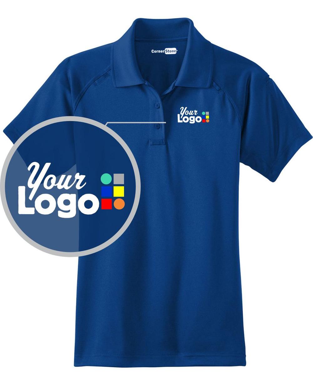CornerStone Women's S/S Tactical Custom Golf Shirt, color: Royal
