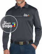 CornerStone L/S Select Snag-Proof Industrial Custom Golf Shirt, color: Charcoal