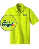 CornerStone S/S Snag-Proof Pocket Custom Golf Shirt, color: Safety Yellow