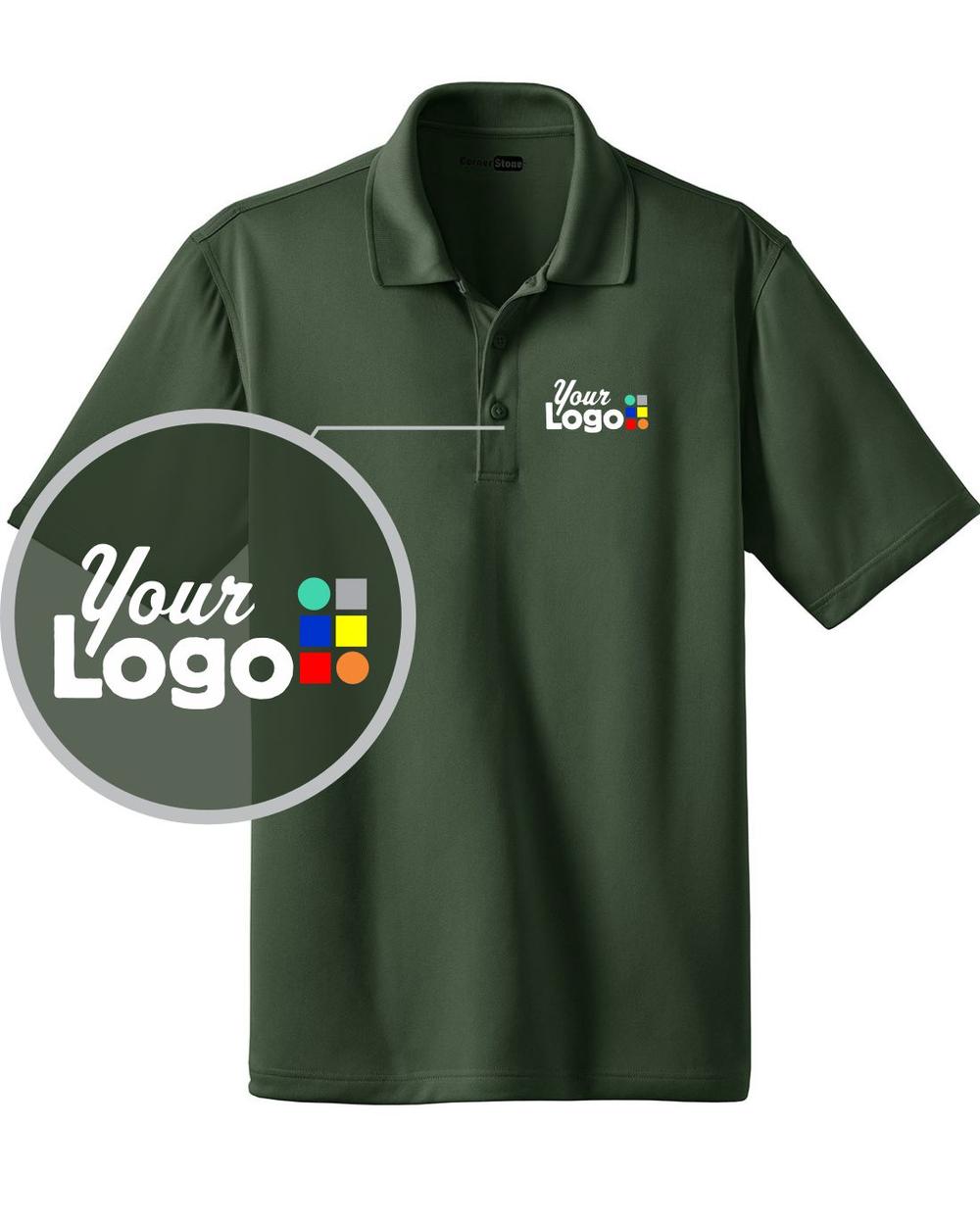 CornerStone S/S Select Snag-Proof Industrial Custom Golf Shirt, color: Dark Green