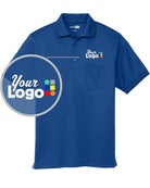 CornerStone S/S Snag-Proof Tipped Pocket Industrial Custom Golf Shirt, color: Royal/Black