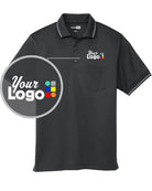 CornerStone S/S Snag-Proof Tipped Pocket Industrial Custom Golf Shirt, color: Charcoal/Light Grey