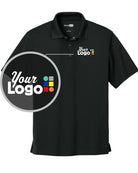 CornerStone S/S Micropique Gripper Insustrial-Grade Custom Golf Shirt, color: Black