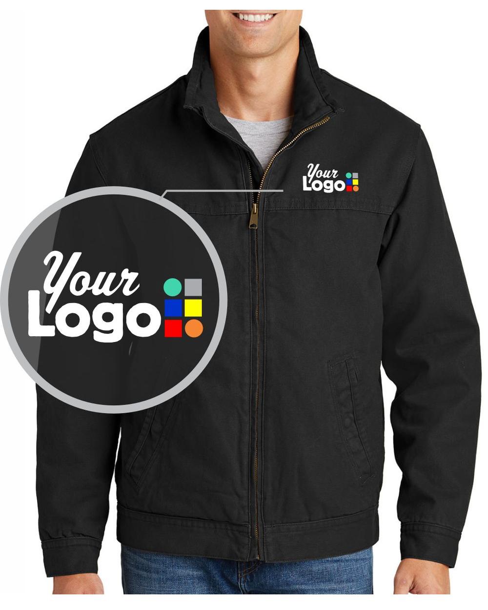 Men's Washed-Duck Custom Jacket, color: Black