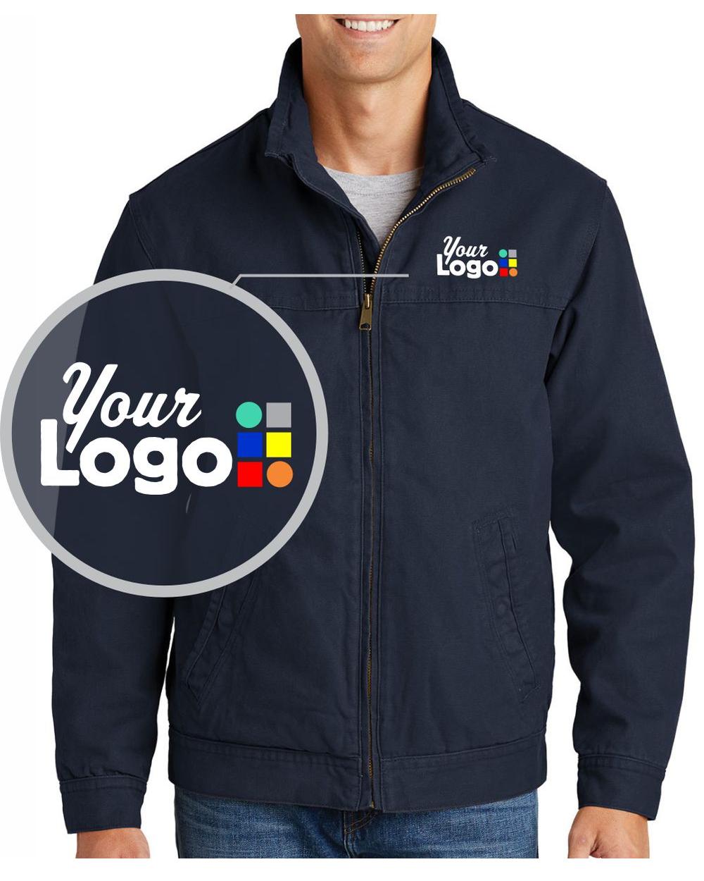 Men's Washed-Duck Custom Jacket, color: Navy