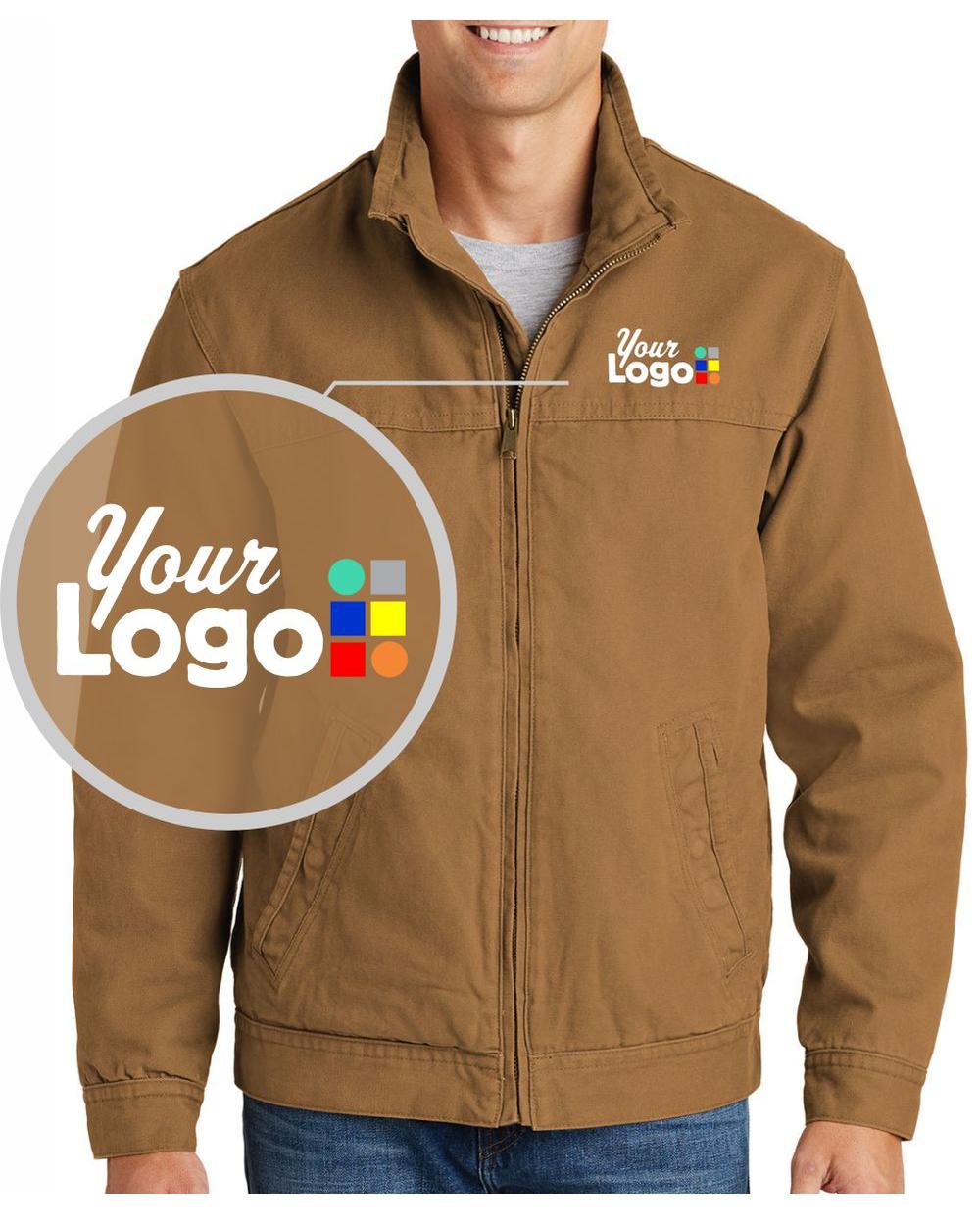 Men's Washed-Duck Custom Jacket, color: Duck Brown
