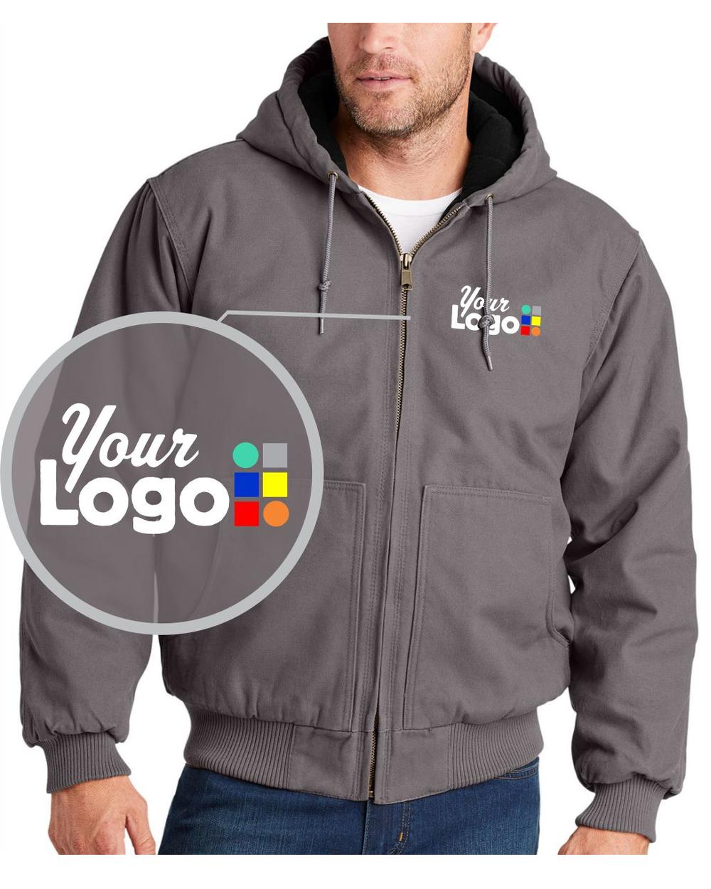 CornerStone Washed-Duck Industrial Custom Jacket, color: Metal Grey