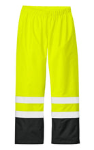 CornerStone Hi-Visibility ANSI Class-E Pull-On Rain Pant, color: Safety Yellow/Black