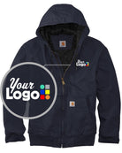 Carhartt Washed Duck Active Hooded Custom Jacket, color: Navy