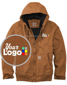 Carhartt Washed Duck Active Hooded Custom Jacket, color: Carhartt Brown