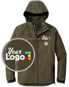 Carhartt Storm Defender Shoreline Hooded Custom Jacket, color: Moss