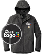 Carhartt Storm Defender Shoreline Hooded Custom Jacket, color: Shadow Grey