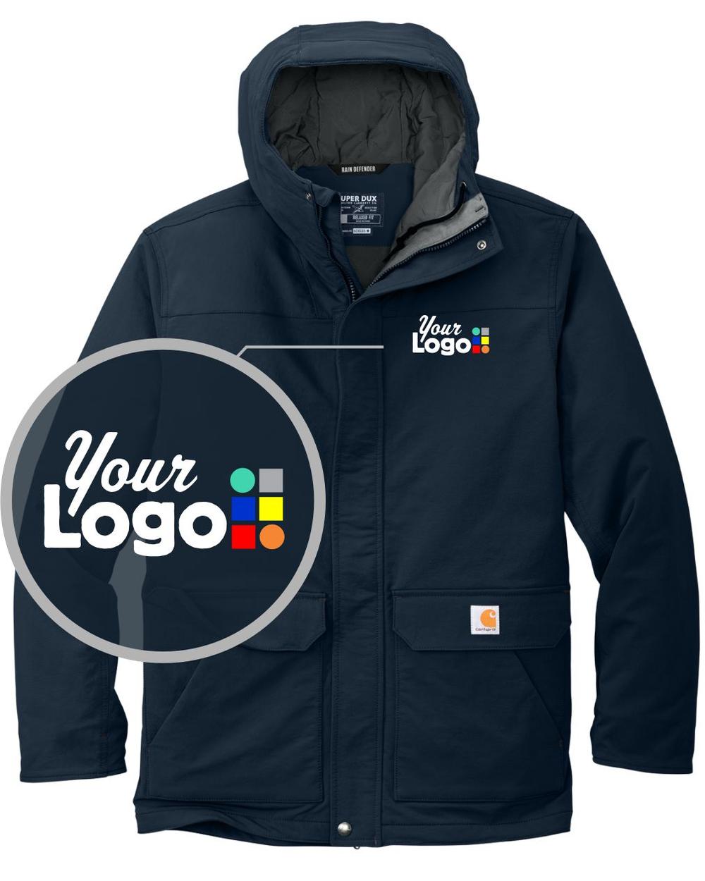 Men's Super Dux Insulated Hooded Custom Jacket, color: Navy