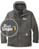 Carhartt Super Dux Insulated Hooded Custom Jacket, color: Gravel