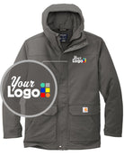 Carhartt Super Dux Insulated Hooded Custom Jacket, color: Gravel