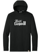 Carhartt L/S Force Sun Defender Hooded Custom T-Shirt, color: Black