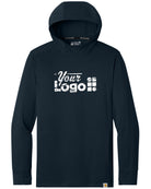 Carhartt L/S Force Sun Defender Hooded Custom T-Shirt, color: Navy