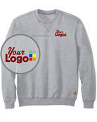 Carhartt Midweight Crewneck Custom Sweatshirt, color: Heather Grey