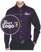 Devon & Jones L/S Crown Stretch Twill Custom Shirt, color: Deep Purple