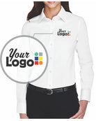 Devon & Jones L/S Crown Stretch Twill Custom Shirt, color: White