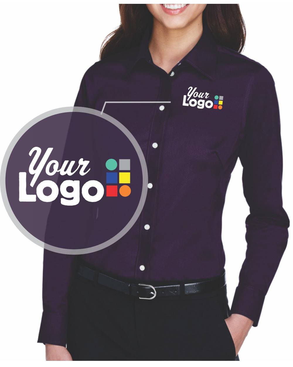 Devon & Jones L/S Crown Stretch Twill Custom Shirt, color: Deep Purple