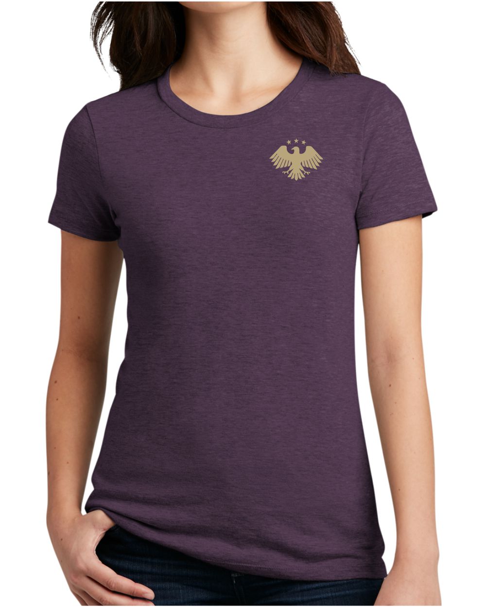 District S/S Perfect Blend Syria's New Eagle T-Shirt, color: Heathered Eggplant