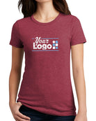 District S/S Perfect Blend CVC Custom T-Shirt, color: Heathered Red