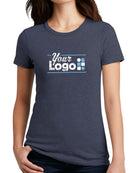 District S/S Perfect Blend CVC Custom T-Shirt, color: Heathered Navy