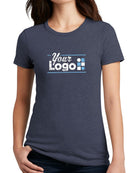 District S/S Perfect Blend CVC Custom T-Shirt, color: Heathered Navy