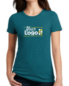 District S/S Perfect Blend CVC Custom T-Shirt, color: Heathered Teal