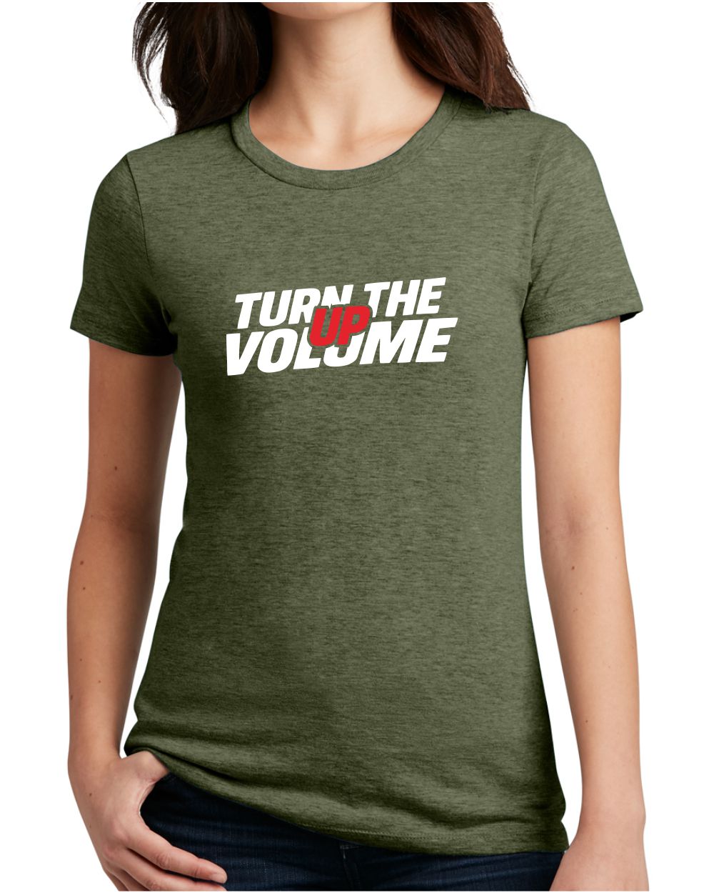 District S/S Perfect Blend Turn The Volume Up T-Shirt, color: Heathered Olive