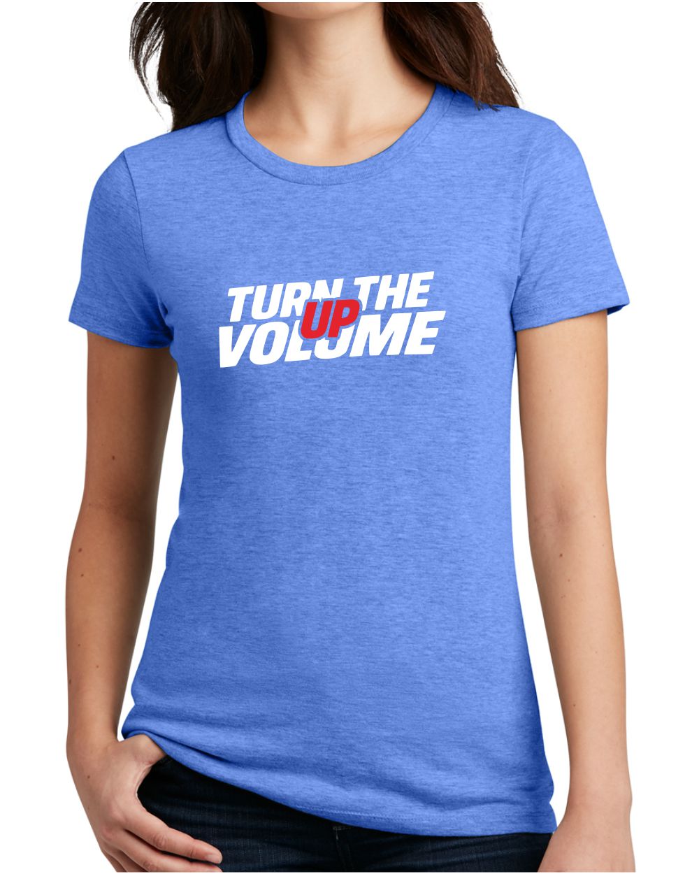 District S/S Perfect Blend Turn The Volume Up T-Shirt, color: Heathered Royal