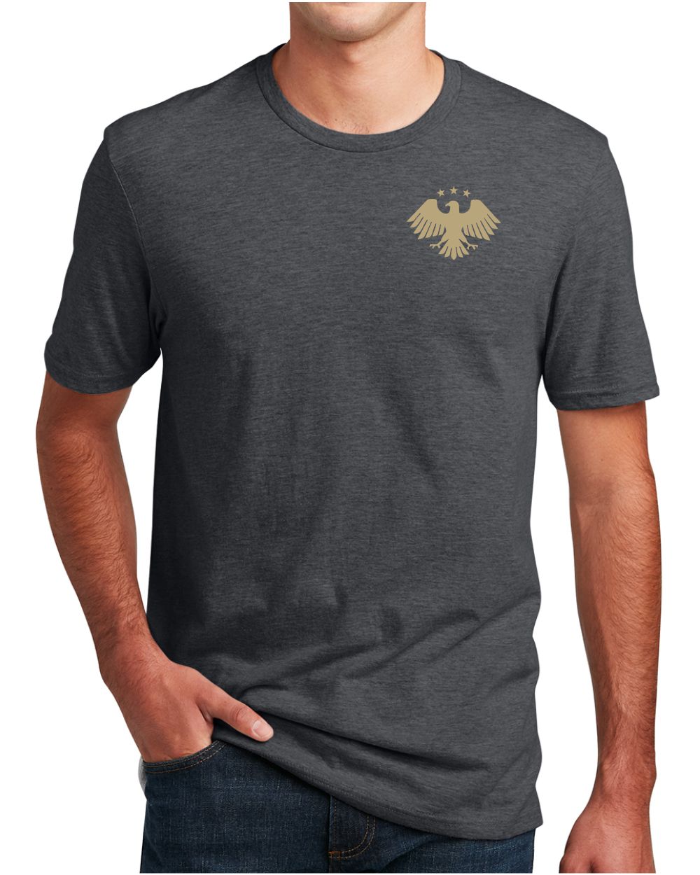 District S/S Perfect Blend Syria's New Eagle T-Shirt, color: Heathered Charcoal